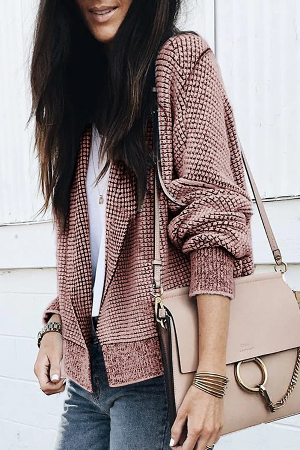 Autumn Winter Cable Knit Long Cardigan