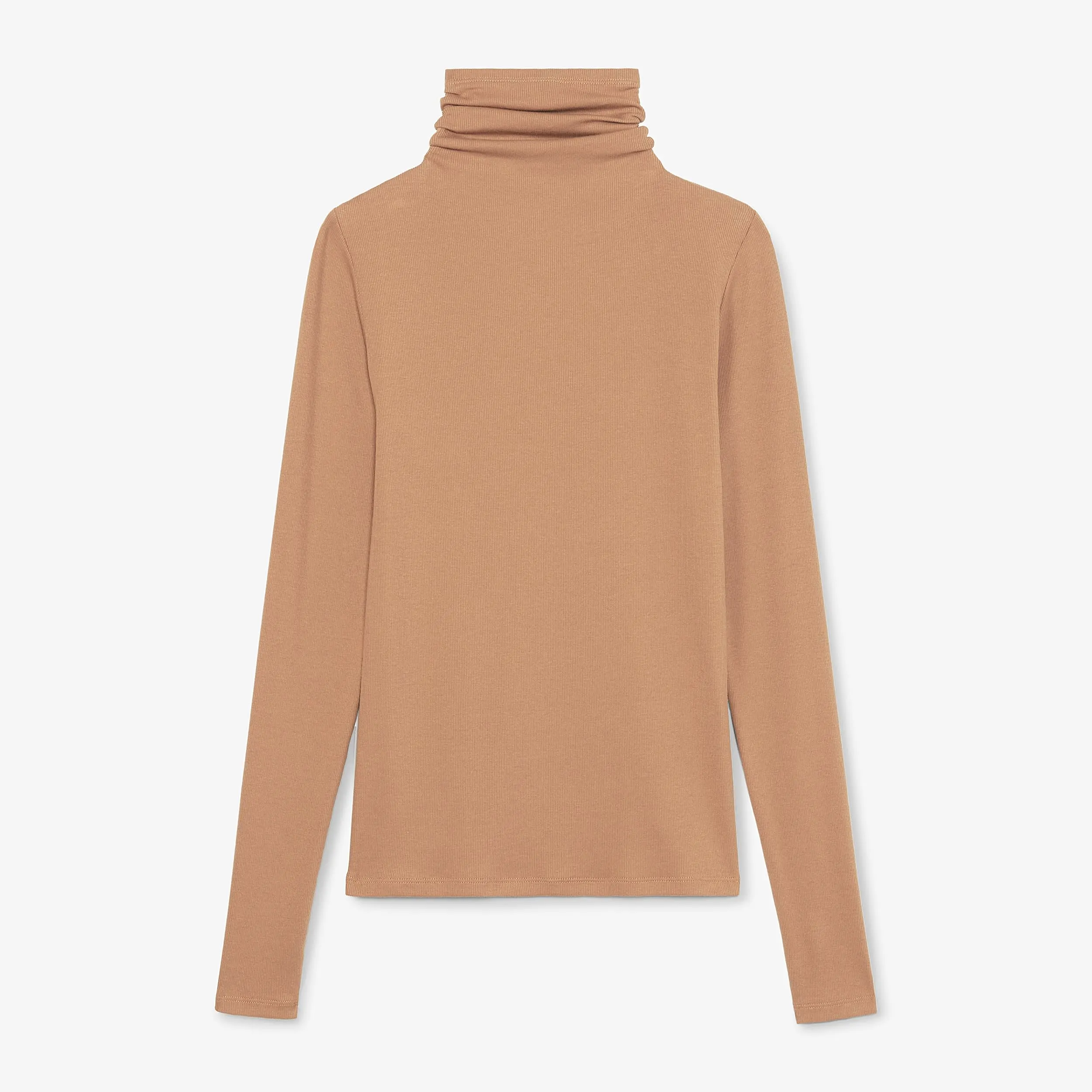 Axam Layering Turtleneck - Ribbed Pima Cotton :: Camel