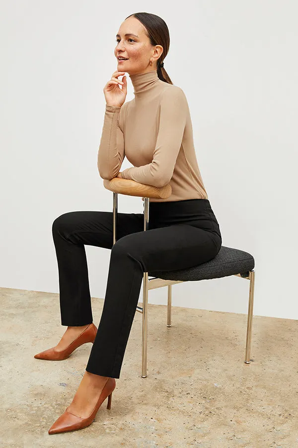 Axam Layering Turtleneck - Ribbed Pima Cotton :: Camel