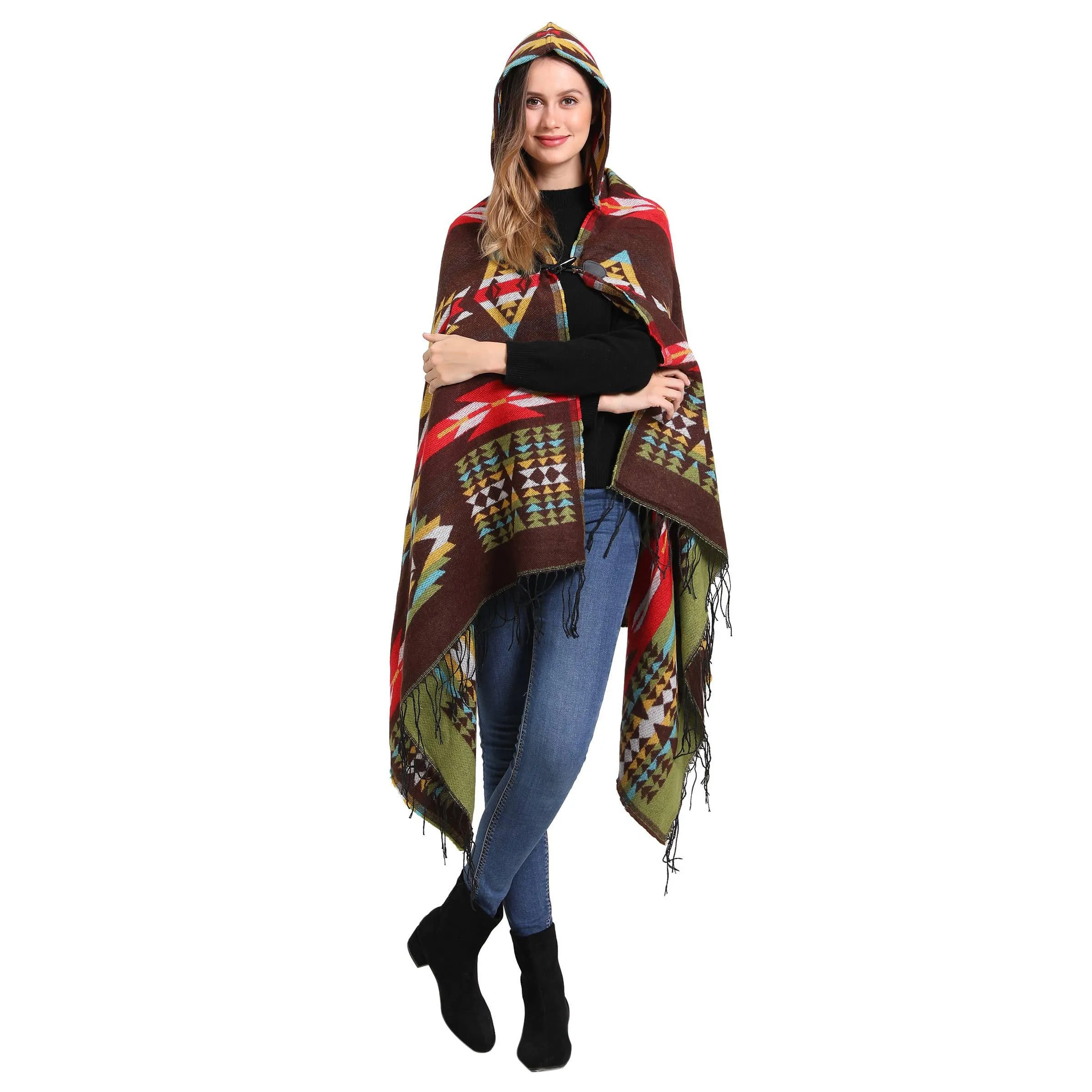 Aztec Hooded Cape