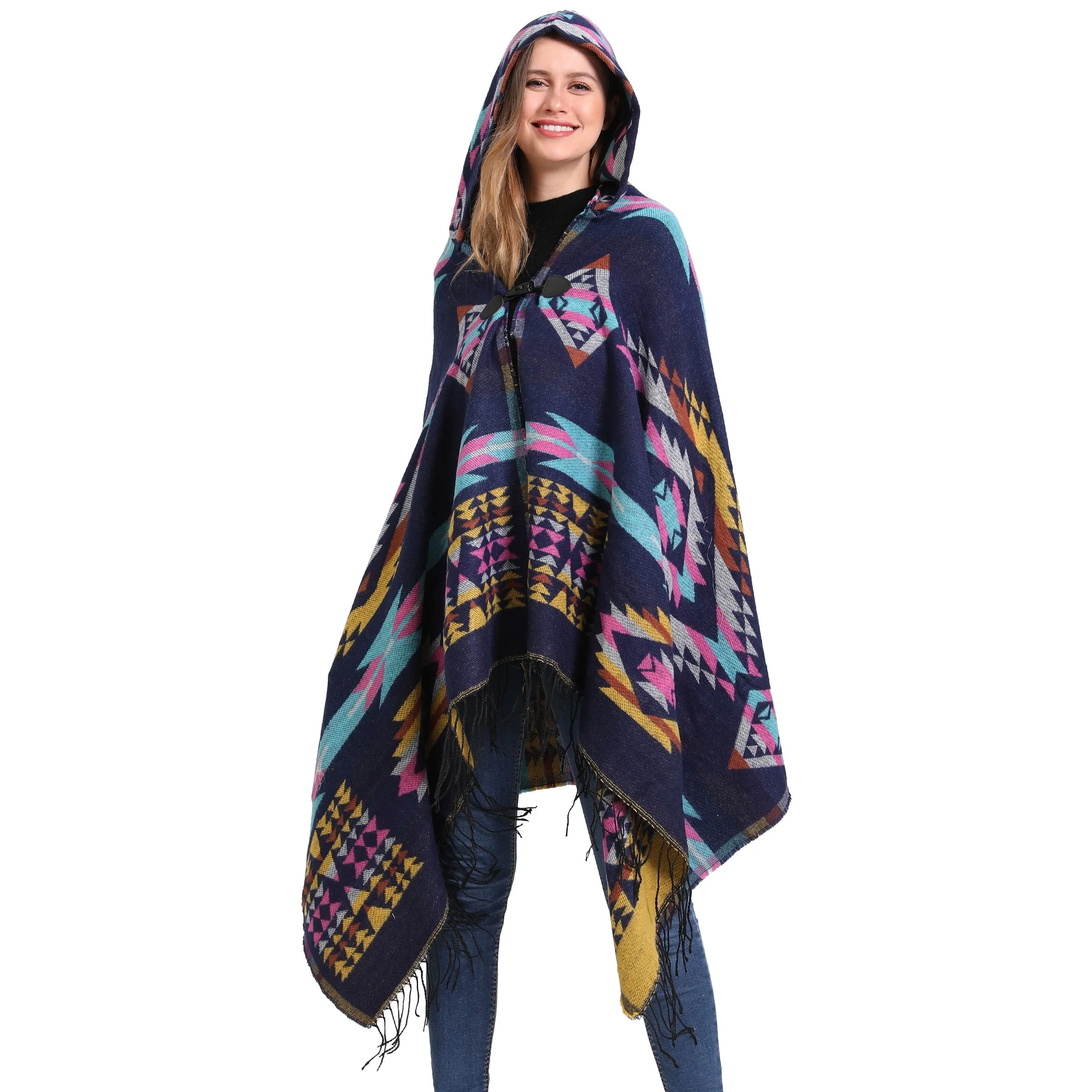 Aztec Hooded Cape