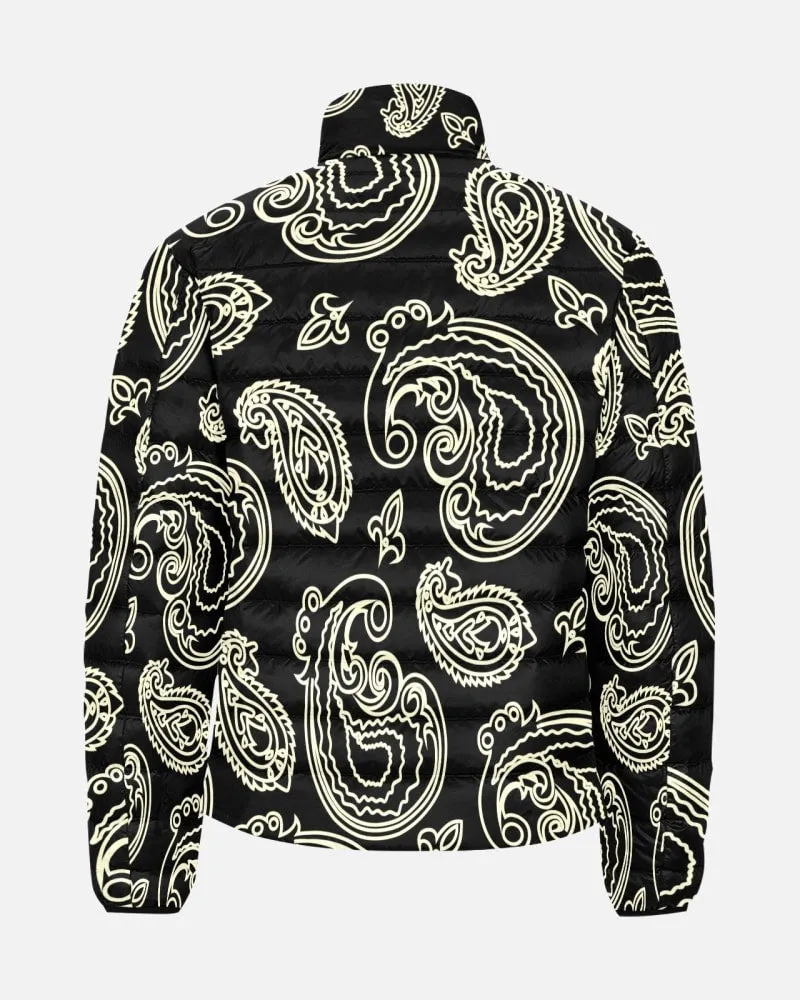 Black & Bone Paisley Mens Lightweight Puffer Jacket