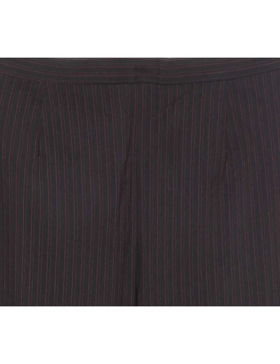 Black Pinstriped Trousers - W30 L29