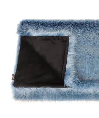 Blue Marine Faux Fur Comforter Throw