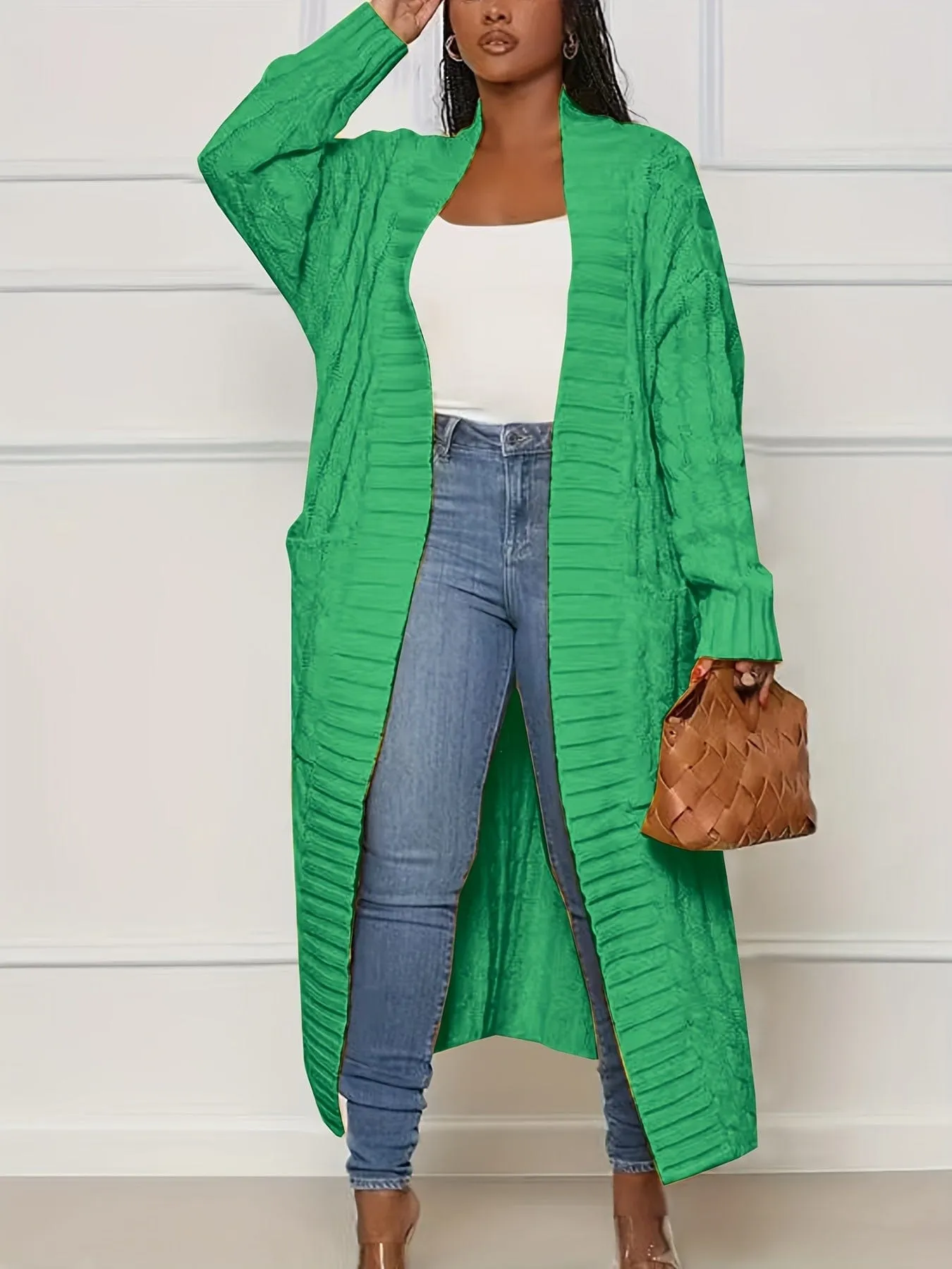 Bohemian Plus Size Knit Cardigan