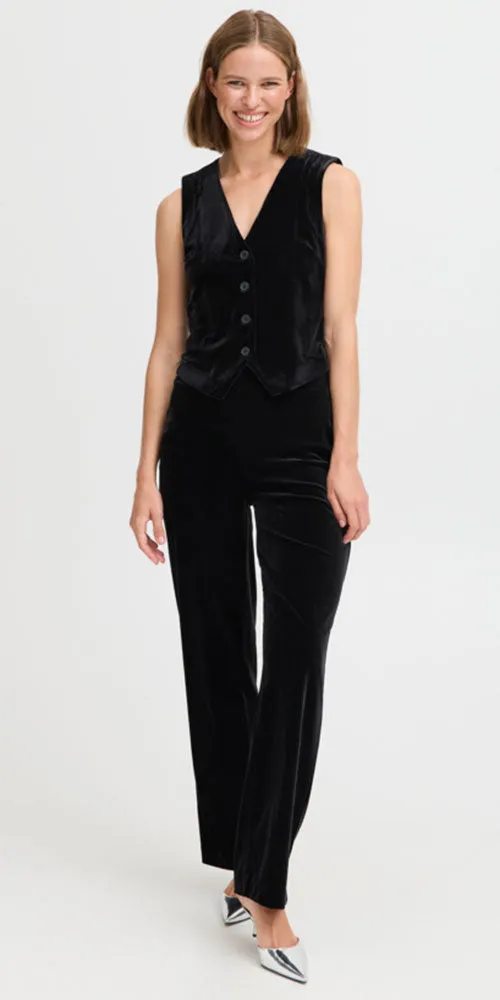 B.Young Velvet Pants, black