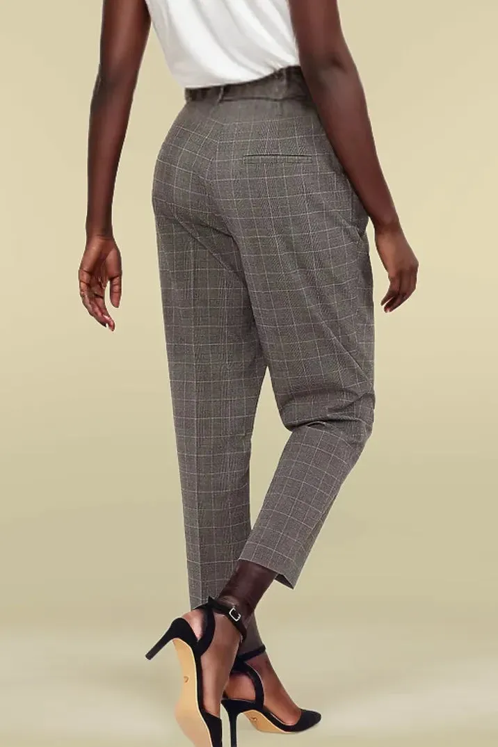 Check Capri Taper Trousers