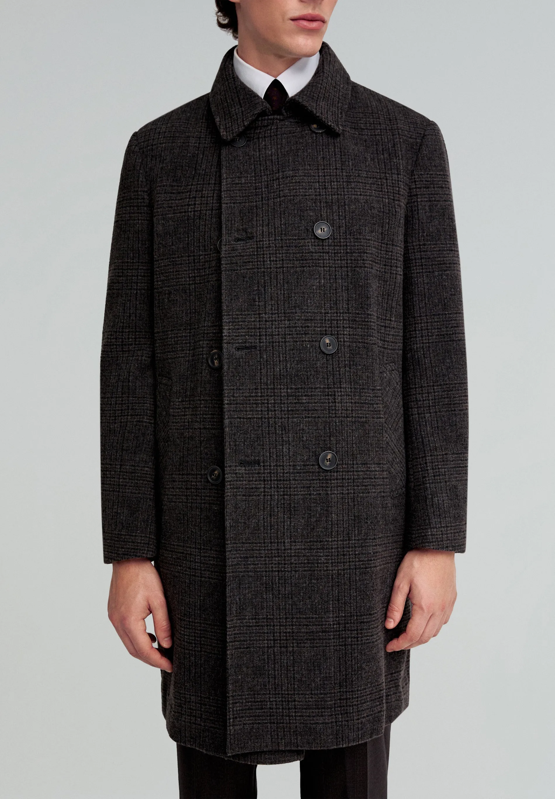 CHECK CLOTH COAT