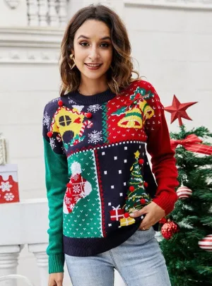 Christmas Tree Pullover Knitted Sweater