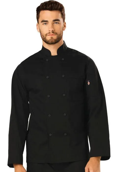 Classic Cloth Covered Button Chef Coat