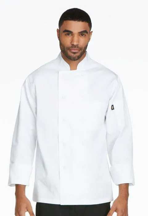 Classic Cloth Covered Button Chef Coat