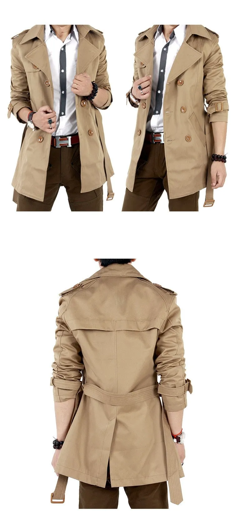 Classic Double Breasted Trench Coat