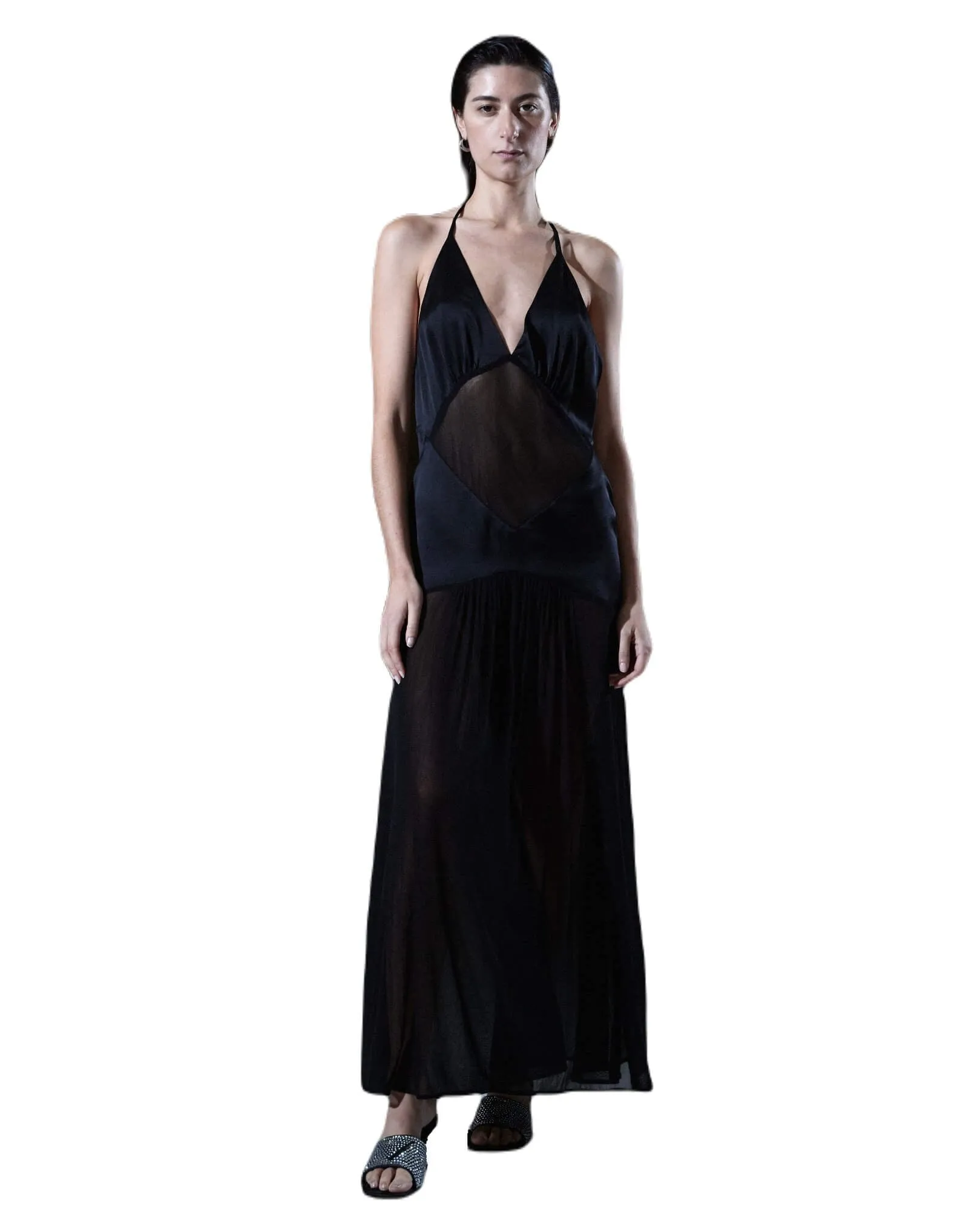 Diana Slip Dress, Black