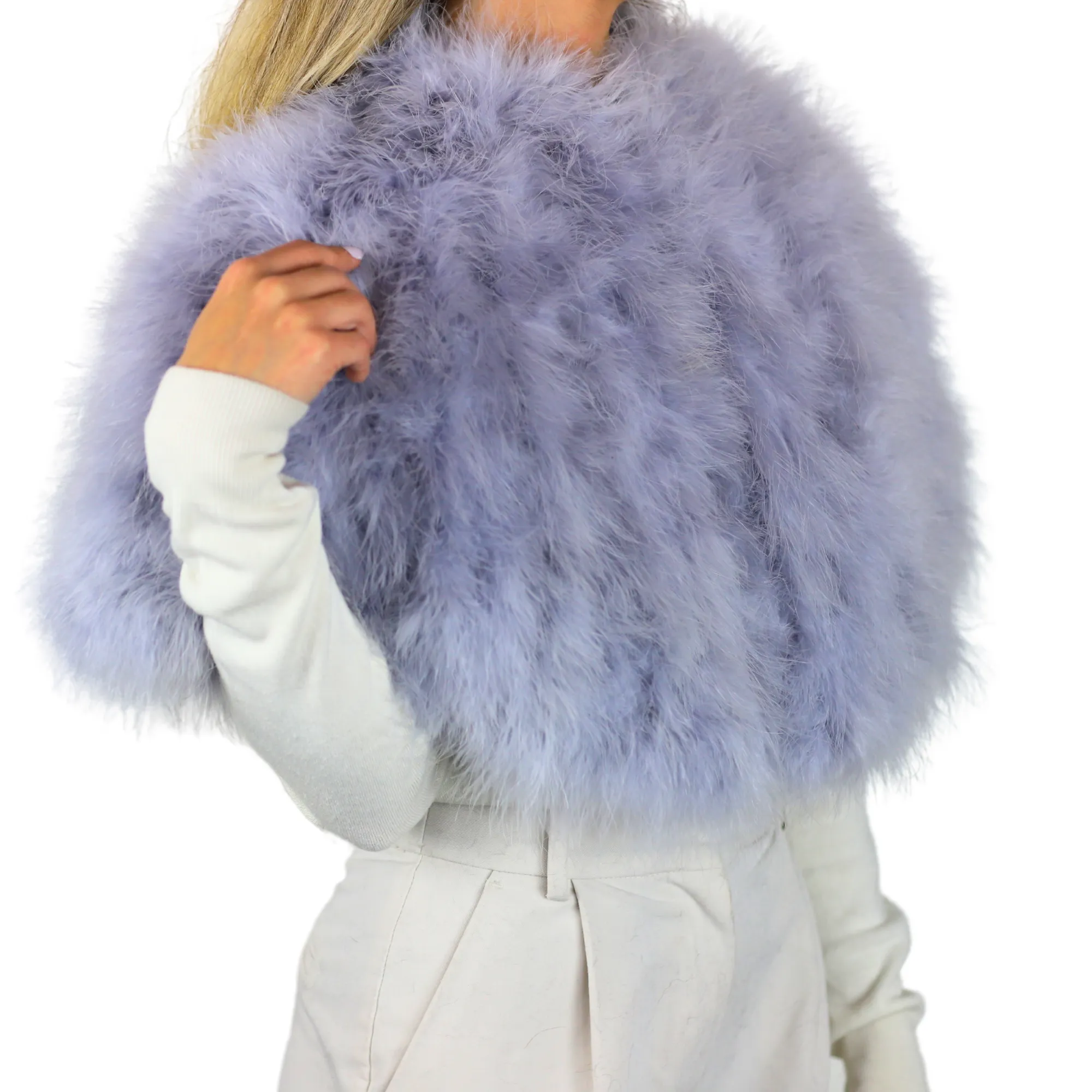 Elegant Shoulder Feathery Cape