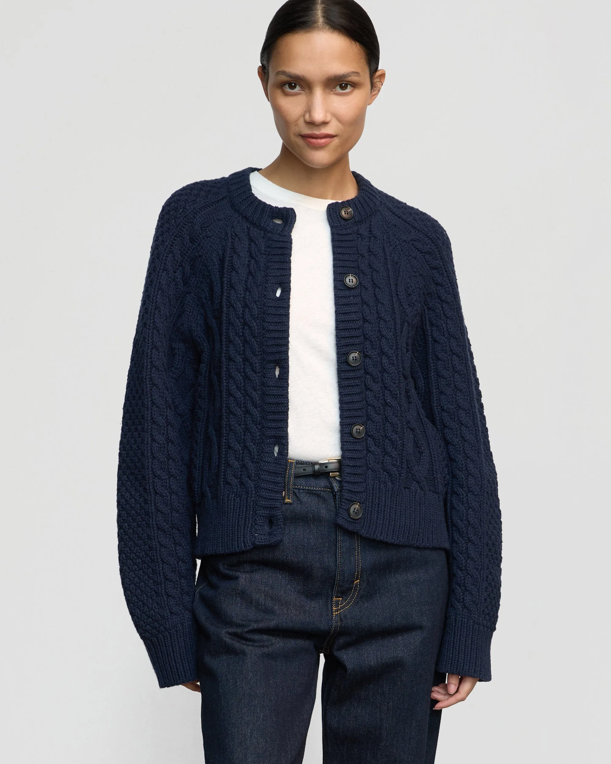 Eloise Button Cable Cardigan