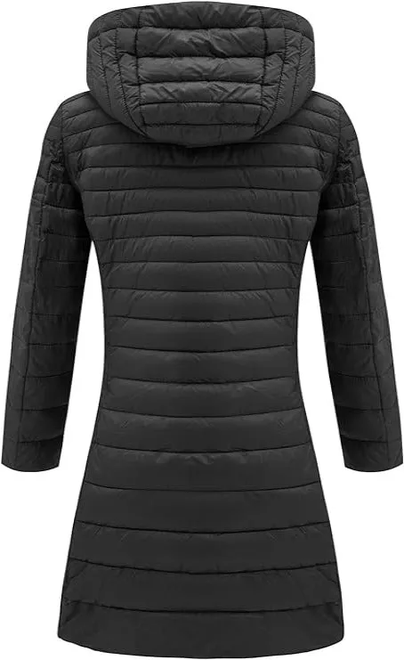 Giolshon Women's Quilted Lightweight Puffer Jacket,Long Padded Bubble Coat