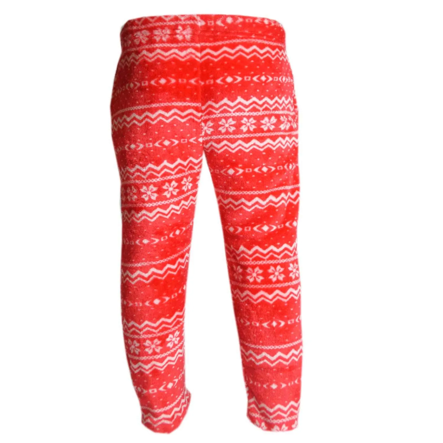 Girls Boys Jogger Bottoms | Pyjamas | Red and White | Velvet Fleece | 100% Cotton | Unisex | 18 Months to 4 Years