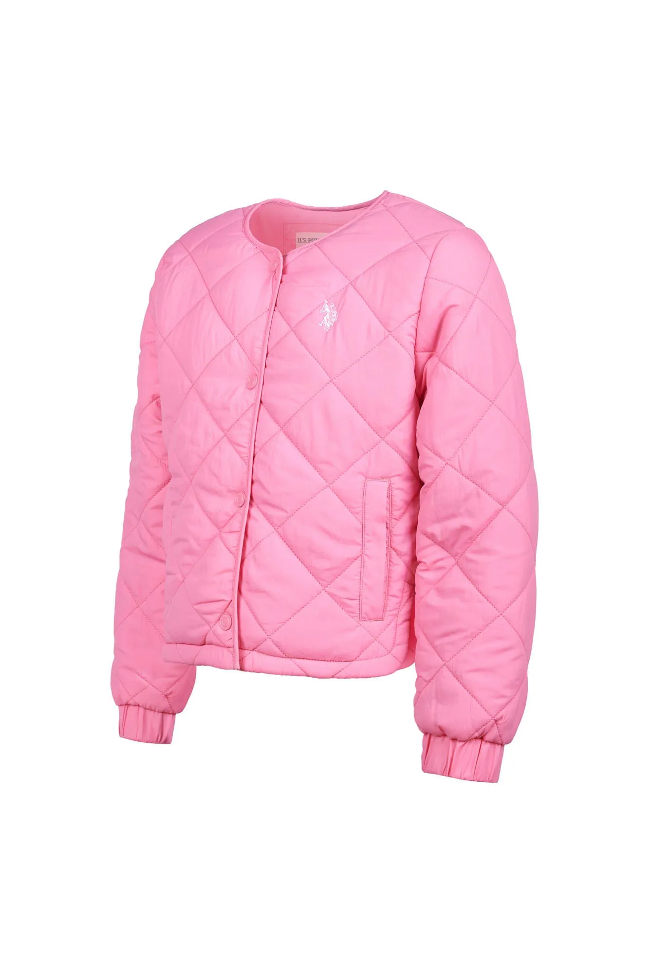 Girls Lightweight Puffer Jacket in Pink Cosmos