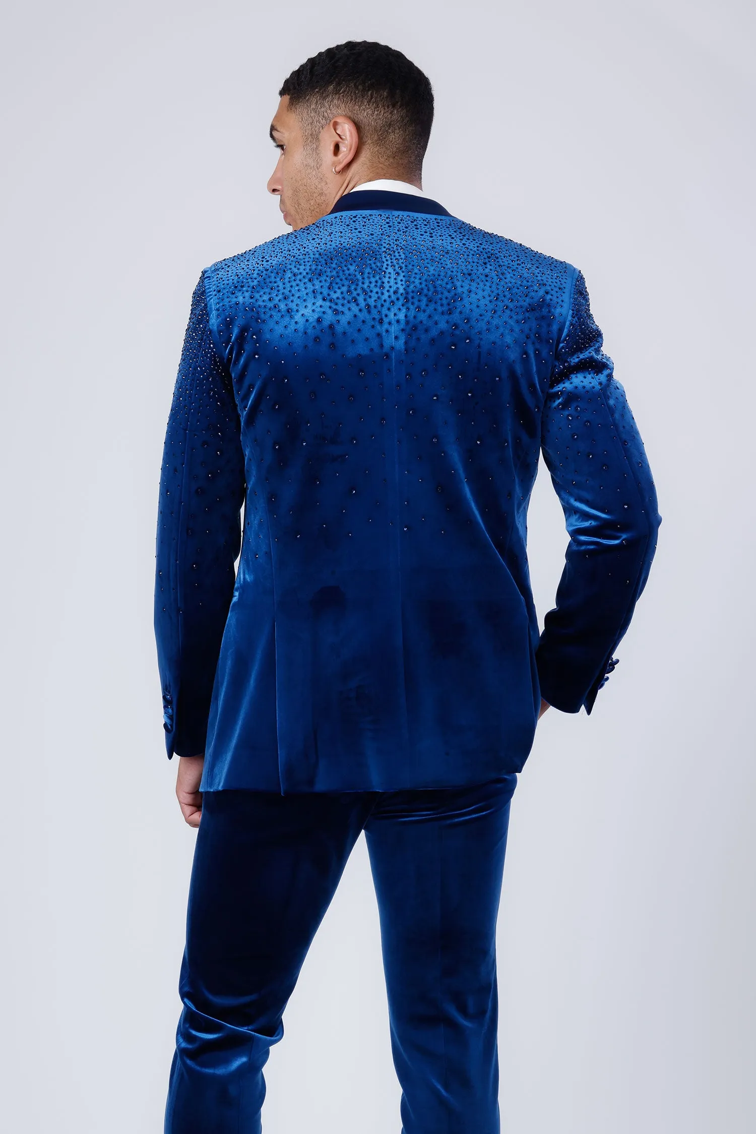 Glitterhod Velvet Rhinestone Suit