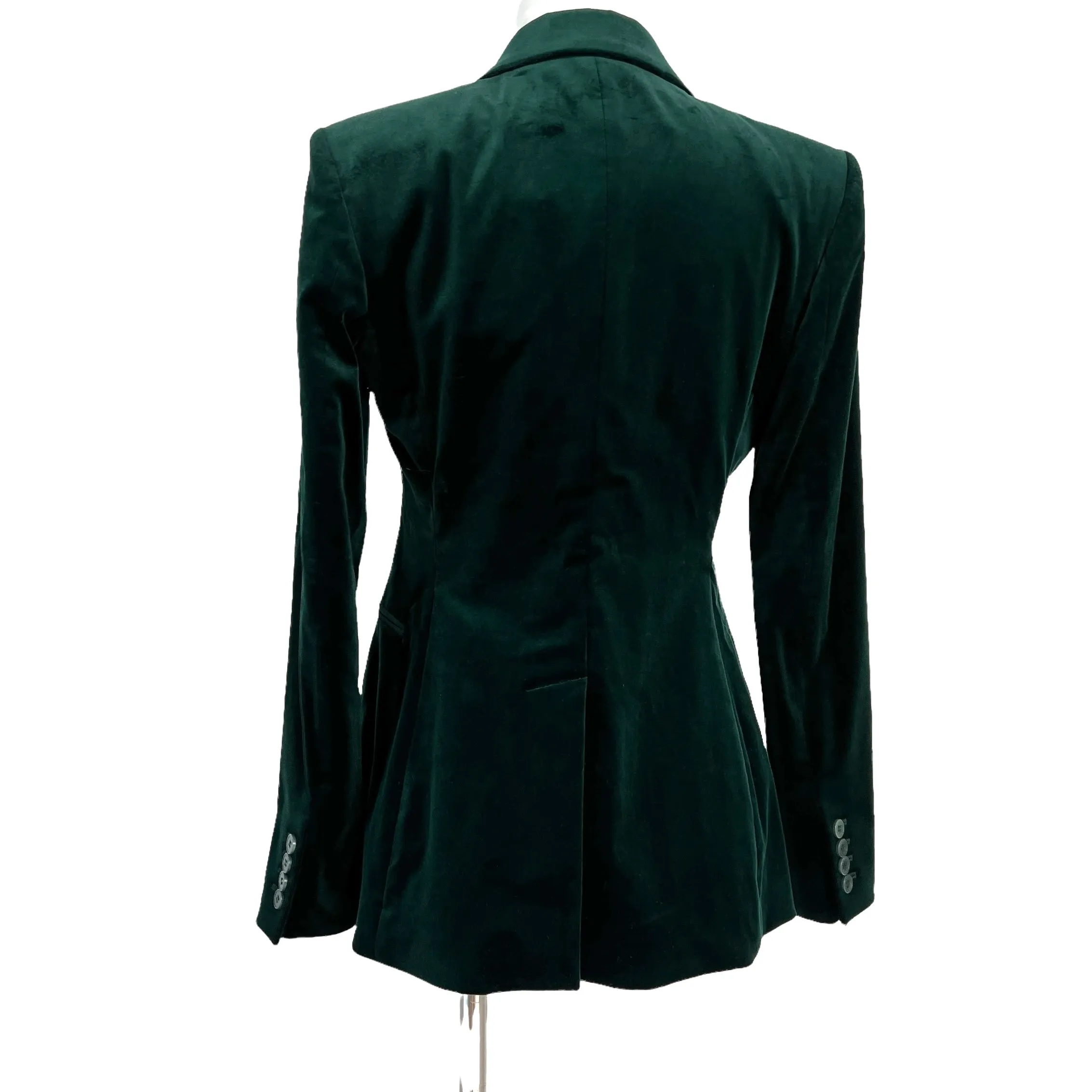 Green Velvet Blazer - 2