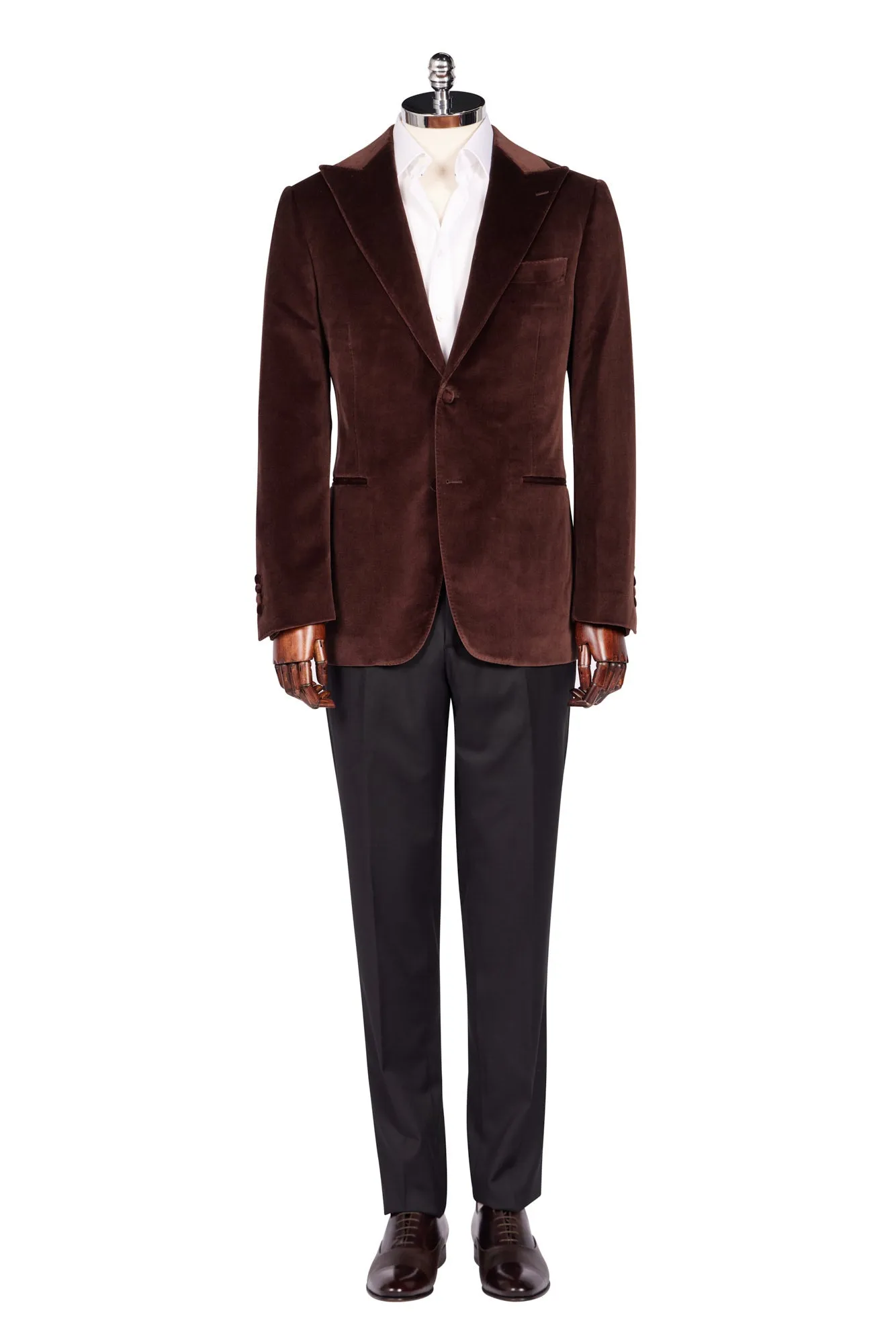 HENRY SARTORIAL Velvet Jacket BROWN