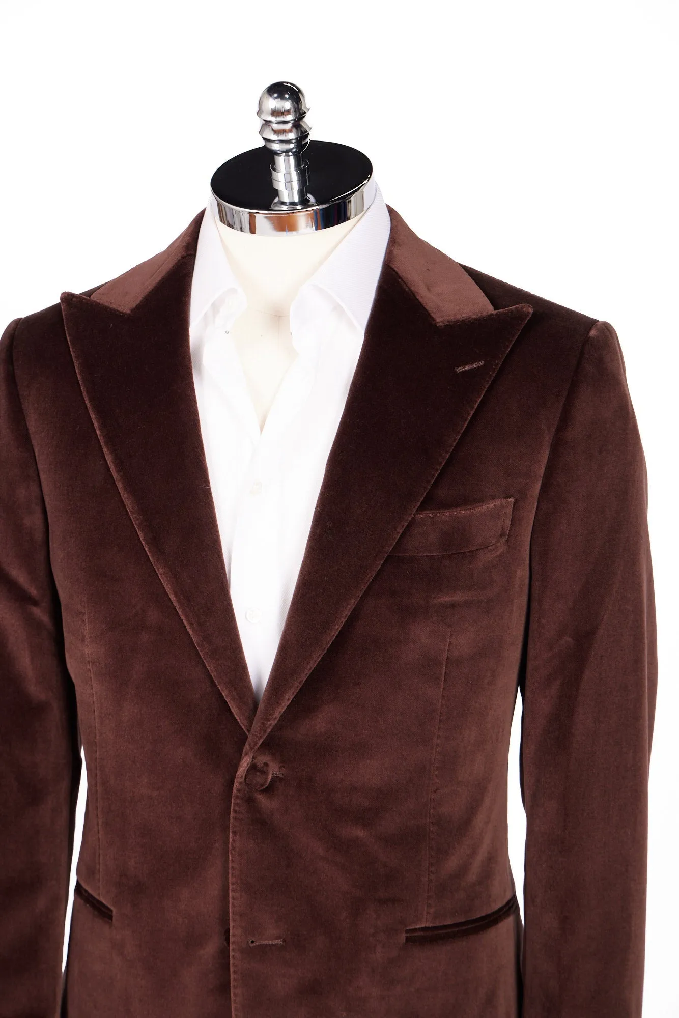 HENRY SARTORIAL Velvet Jacket BROWN