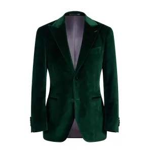 HENRY SARTORIAL Velvet Jacket EMERALD