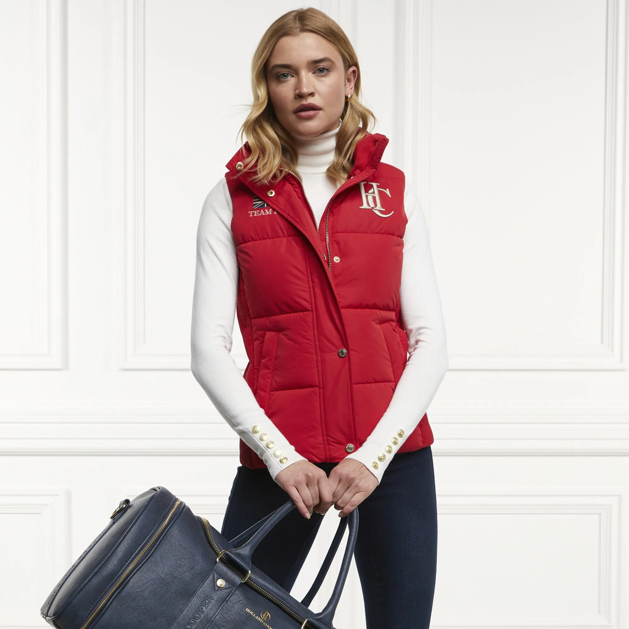 Holland Cooper Team Hooded Gilet - Heritage Red