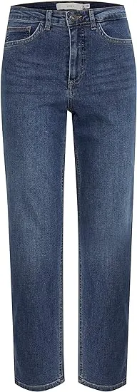 ICHI Twiggy Raven Jeans - Medium Washed Blue