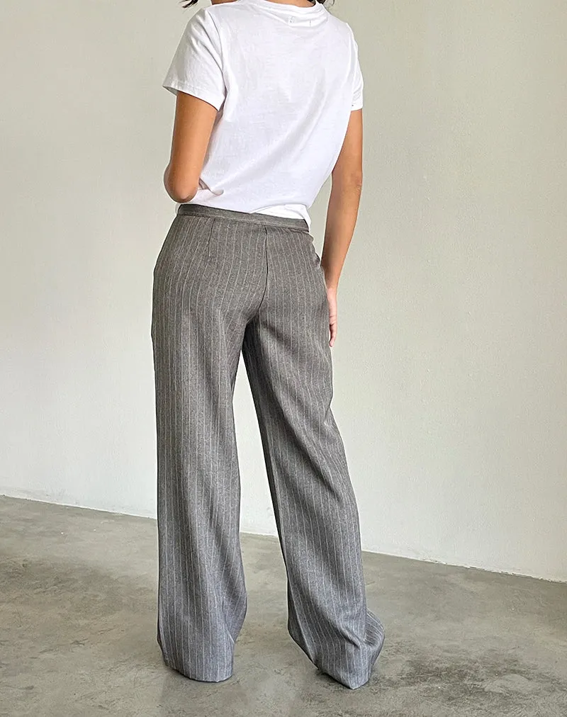 Jaliba Smart Trouser in Grey Pinstripe Tailoring