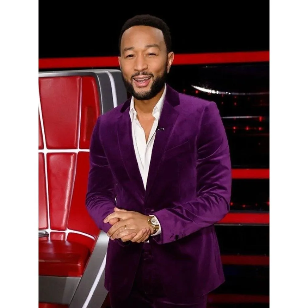 John Legend Velvet Suit