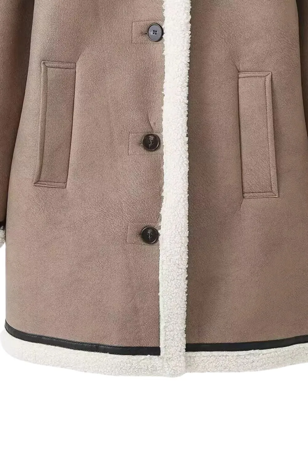 ‘June' Classic Double-Breasted Lapel Coat