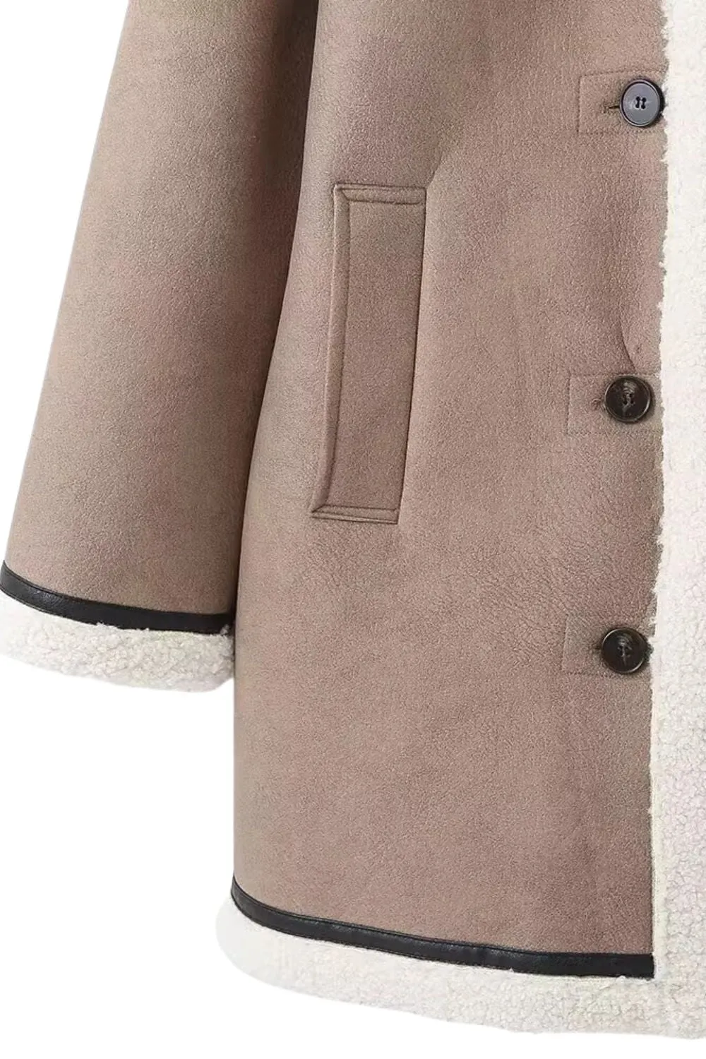 ‘June' Classic Double-Breasted Lapel Coat