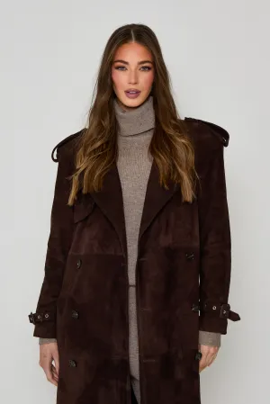 Kendall Suede Trench Coat