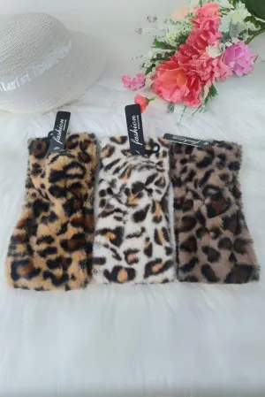 Leopard Print Soft Feel Faux Fur Headband