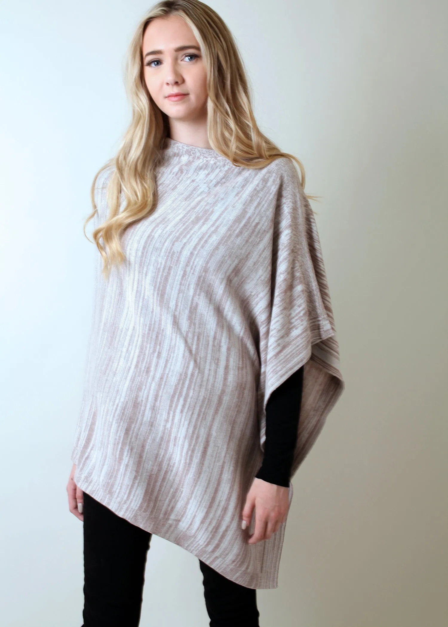 Loving Thread Eco-chic LUXE 2-Tone Organic Cotton 5-Way Poncho Wrap (4 Colors)