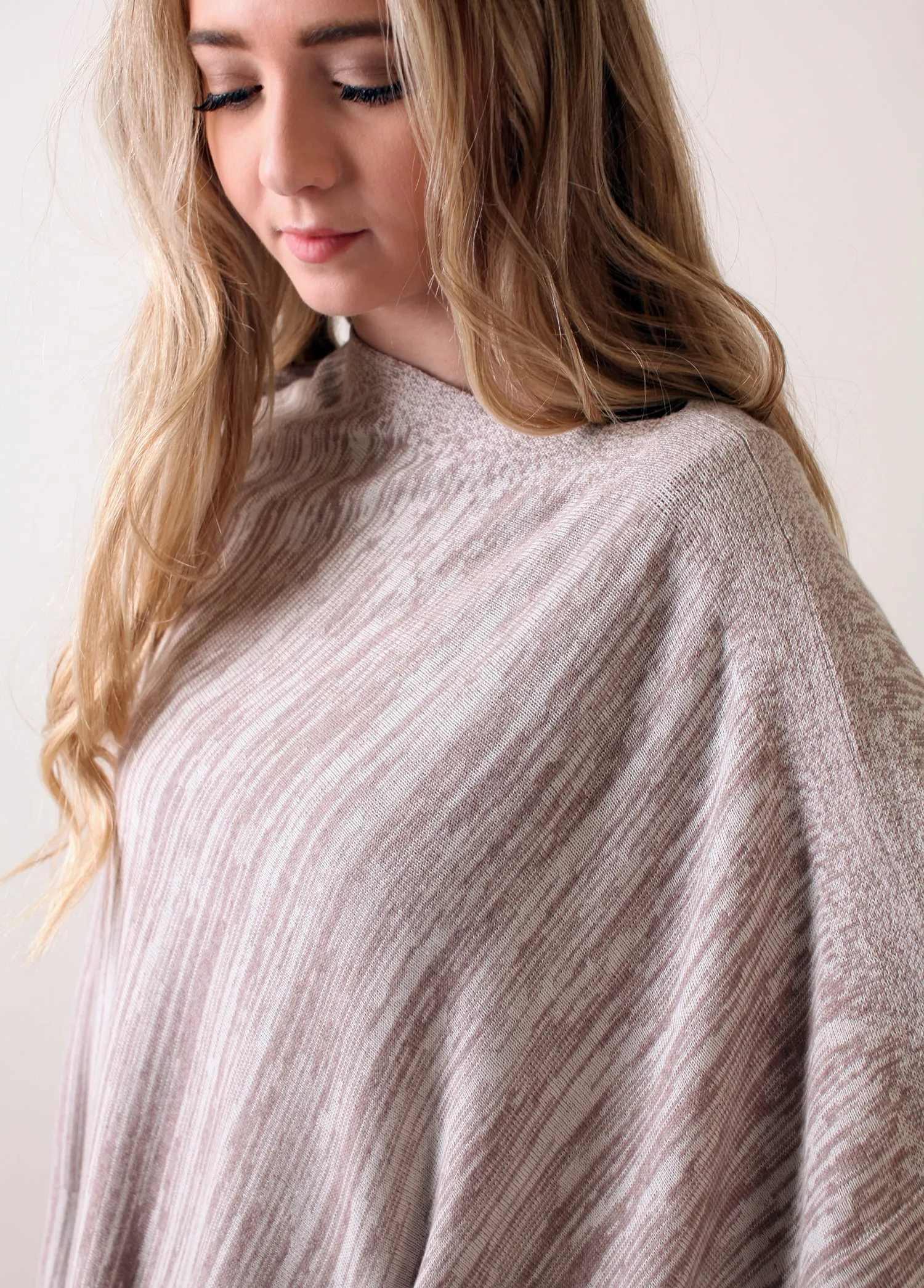 Loving Thread Eco-chic LUXE 2-Tone Organic Cotton 5-Way Poncho Wrap (4 Colors)