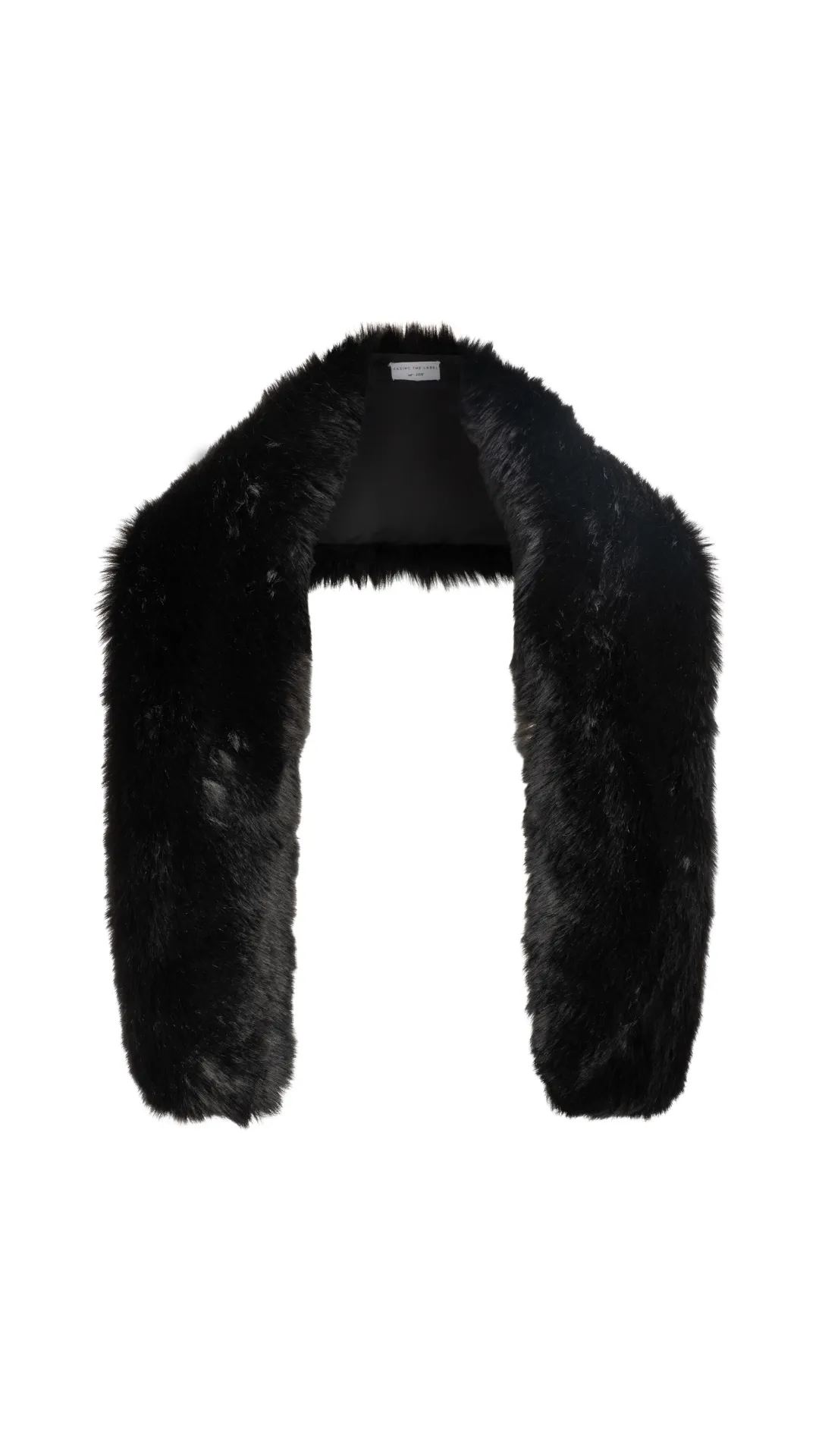 Luxurious Faux Fur Shawl - Black