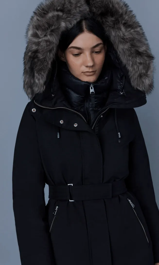 MACKAGE JENI-SH - 2-in-1 Down Parka With Removable Bib And Sheepskin Trim