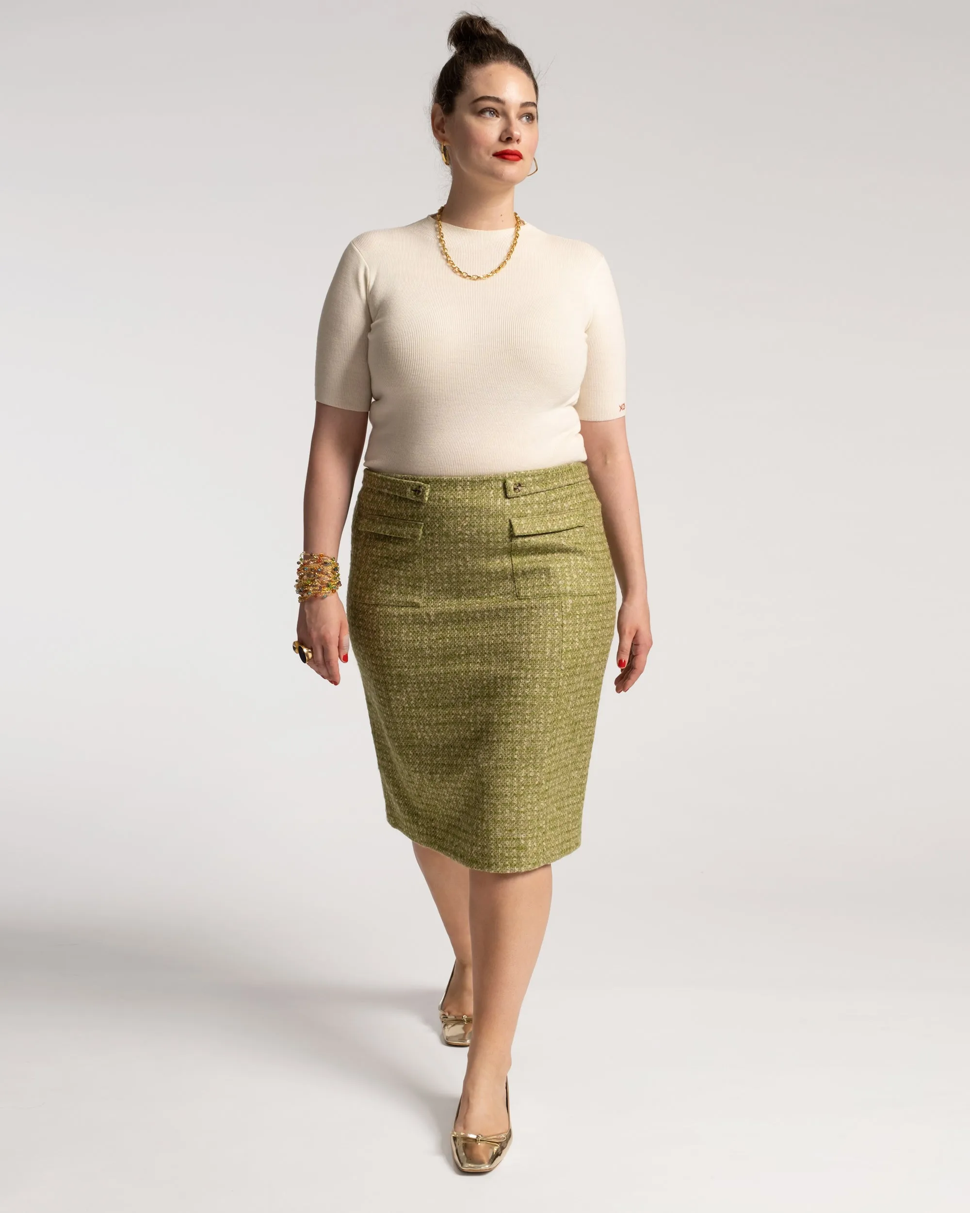 Marie Merino Mock Neck Oyster