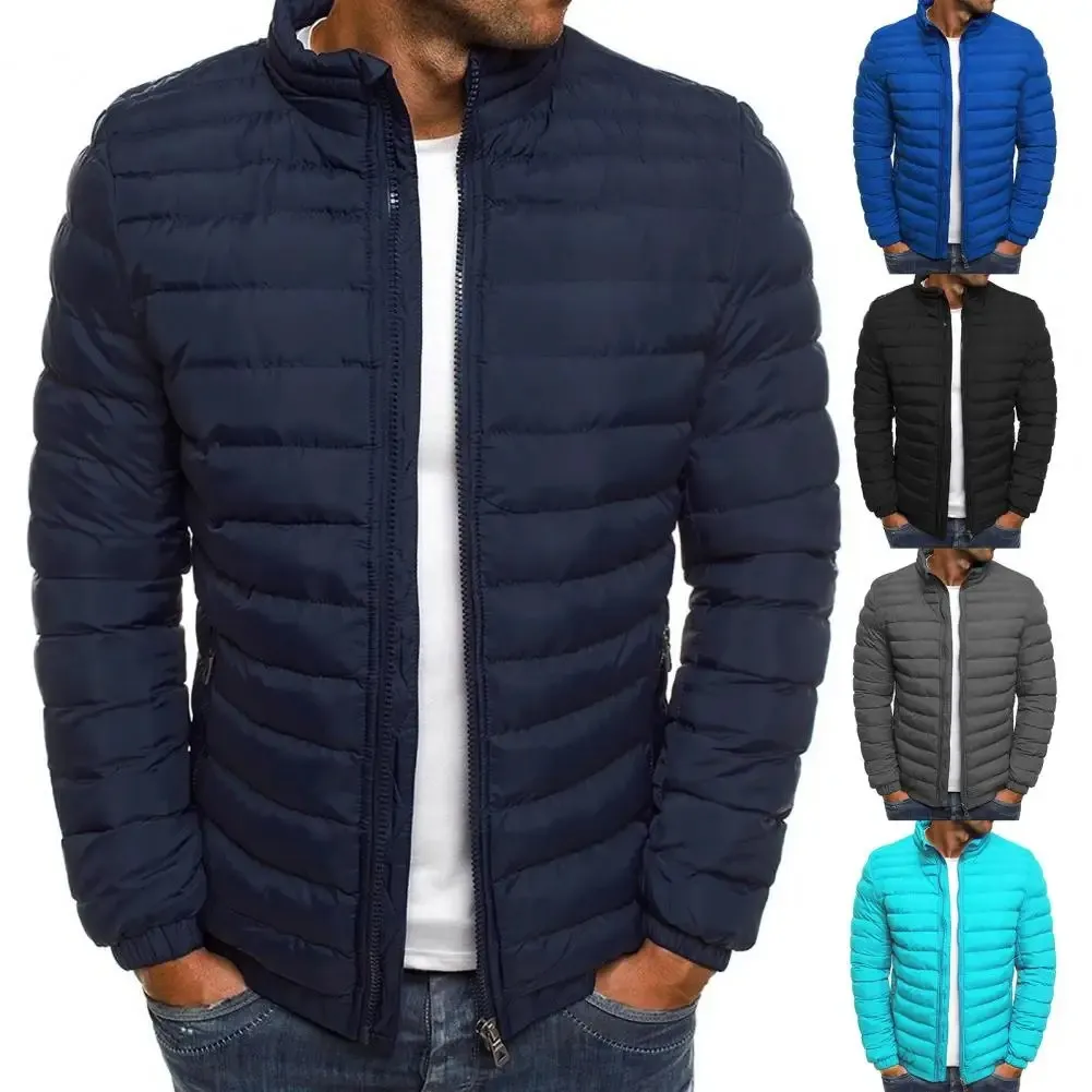 Men's Casual Lightweight Puffer Jacket with Zipper | Ideal for Autumn/Winter