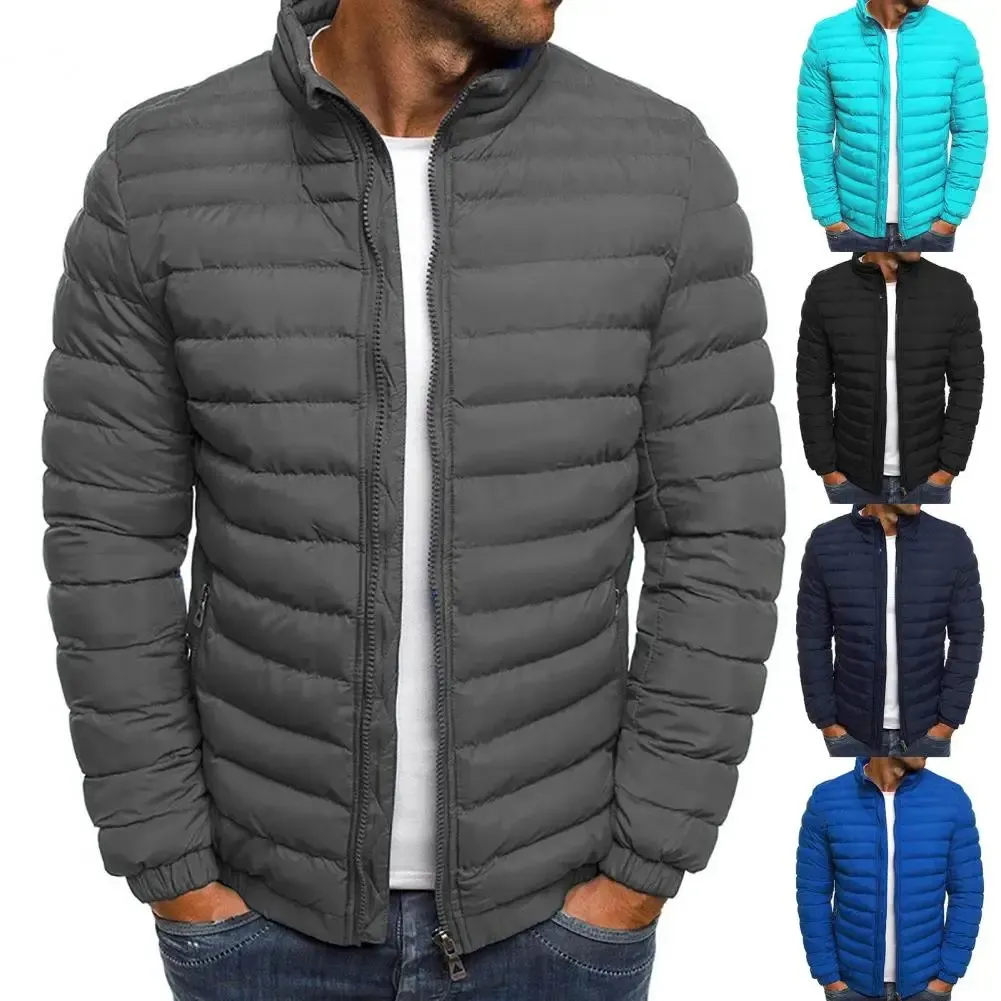 Men's Casual Lightweight Puffer Jacket with Zipper | Ideal for Autumn/Winter