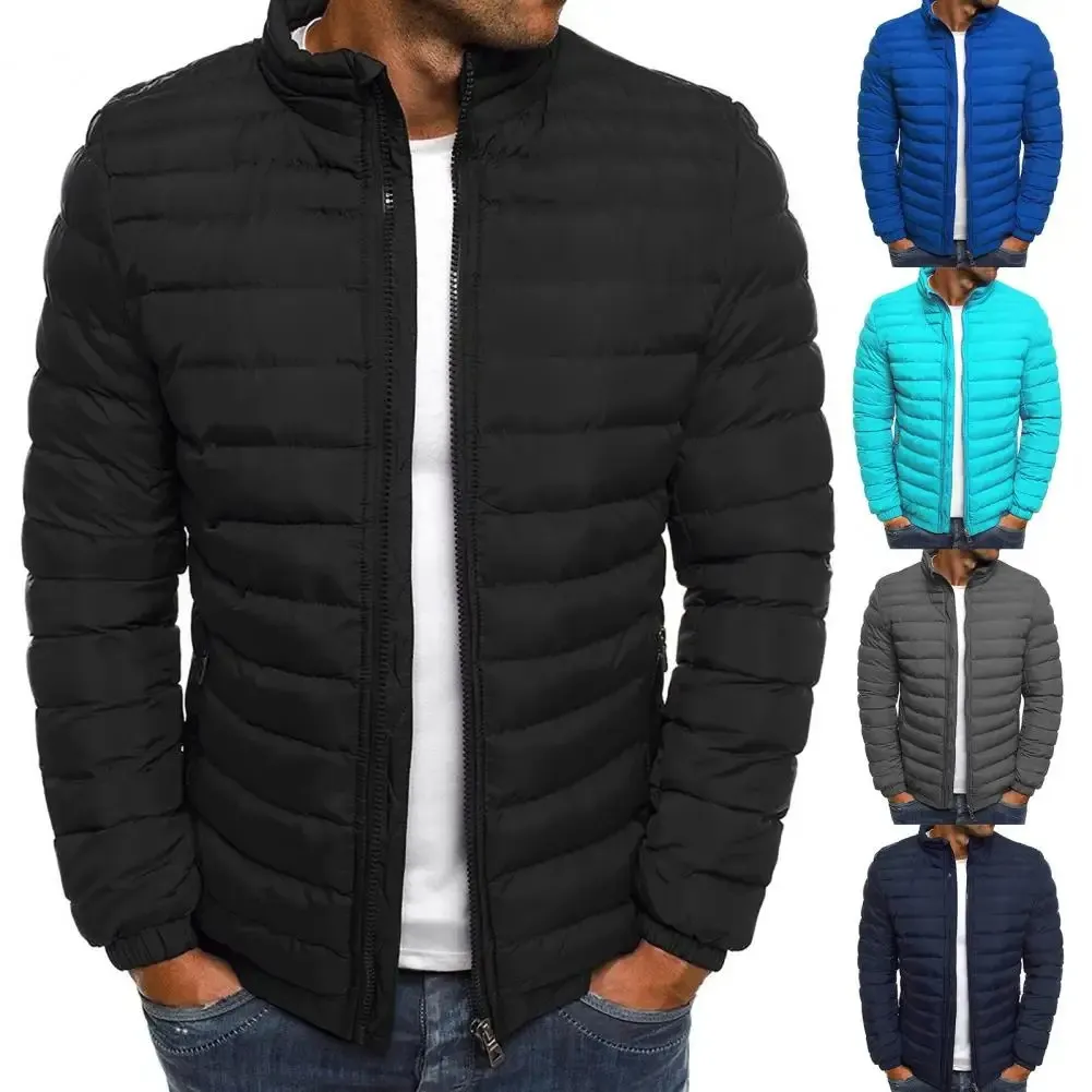 Men's Casual Lightweight Puffer Jacket with Zipper | Ideal for Autumn/Winter