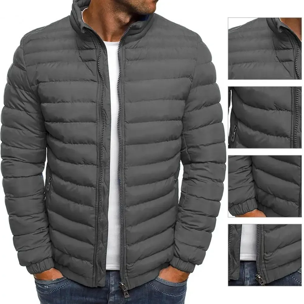 Men's Casual Lightweight Puffer Jacket with Zipper | Ideal for Autumn/Winter