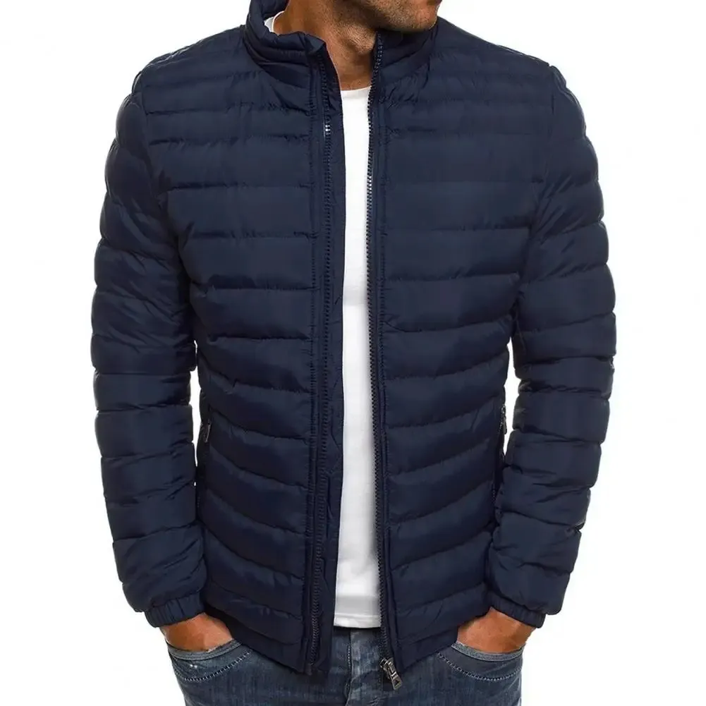 Men's Casual Lightweight Puffer Jacket with Zipper | Ideal for Autumn/Winter