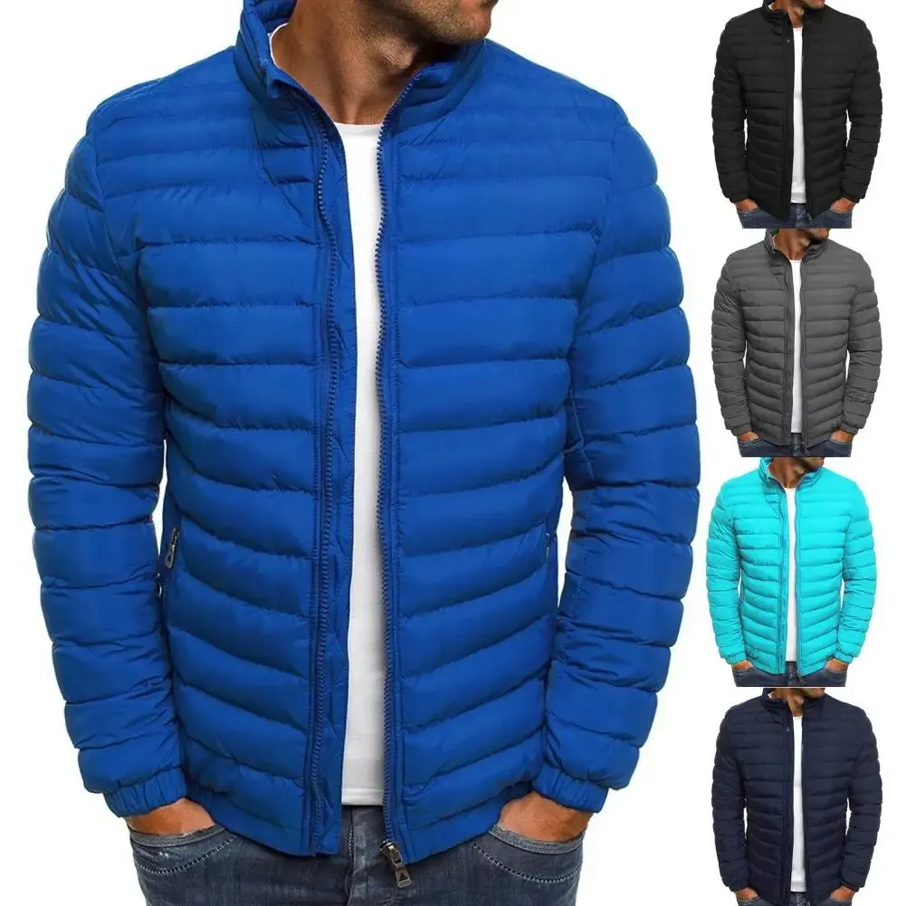 Men's Casual Lightweight Puffer Jacket with Zipper | Ideal for Autumn/Winter