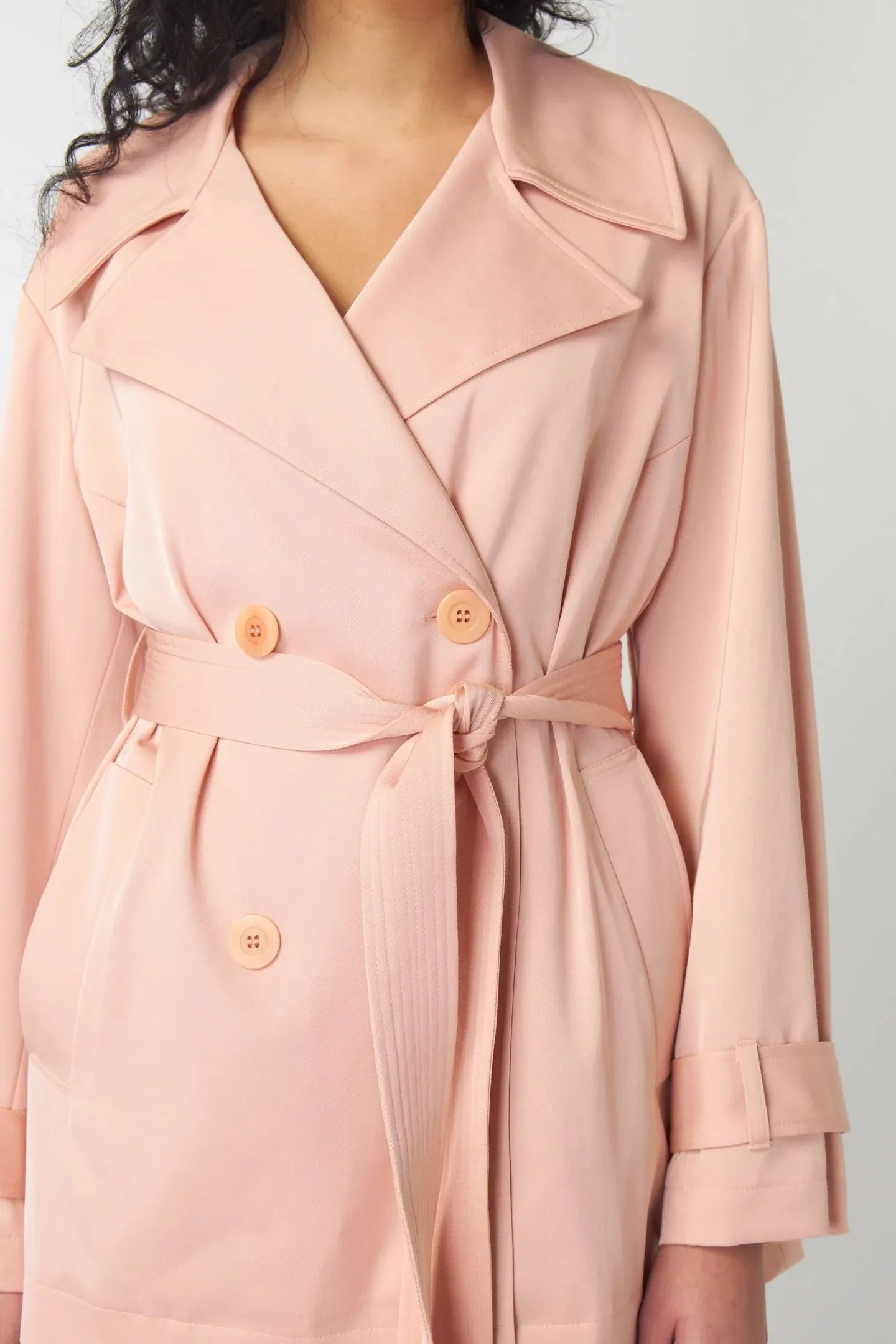 Milton Cropped Coat - Blush