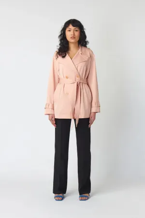 Milton Cropped Coat - Blush