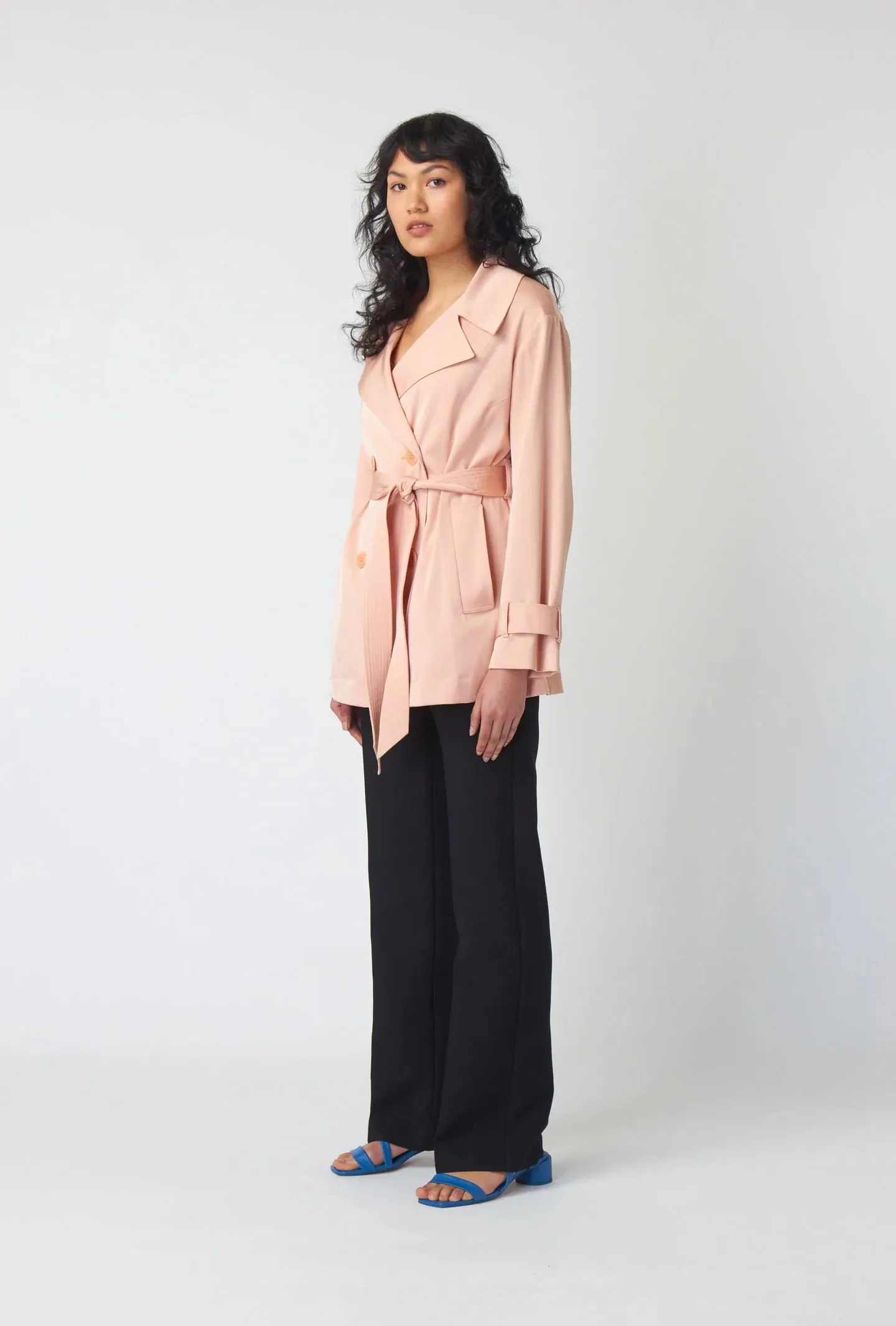 Milton Cropped Coat - Blush