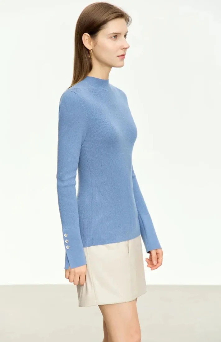 Mock Neck Women's Pullover Sweater